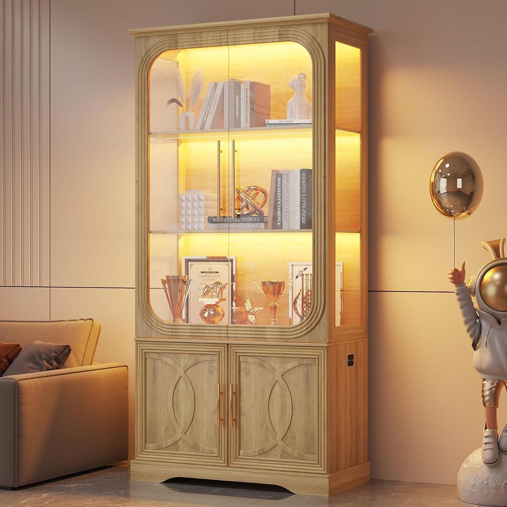 Glass Cabinet Display - Vitrine en verre à 5 niveaux