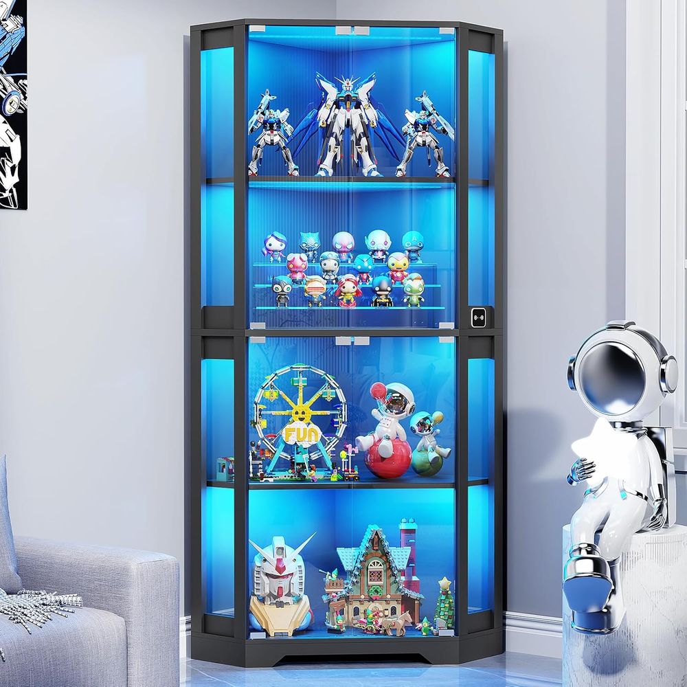 Glass Cabinet Display - Vitrine en verre illuminée 65, vitrine