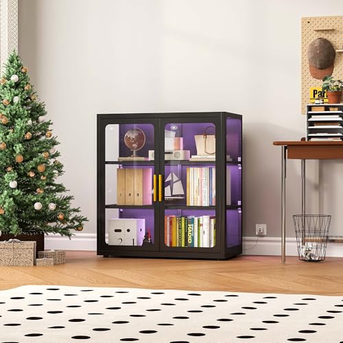 Vitrine avec portes en verre e - Glass Cabinet Display avis et prix