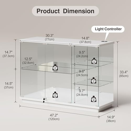 Vitrine en verre RGB avec serr - Glass Cabinet Display avis et prix