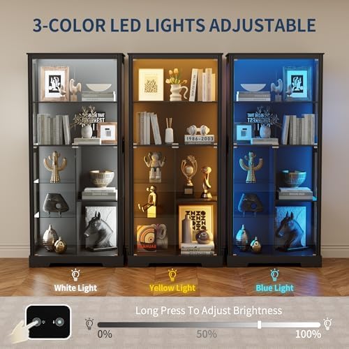 Vitrine de 71'' avec 5 niveaux - Glass Cabinet Display avis et prix