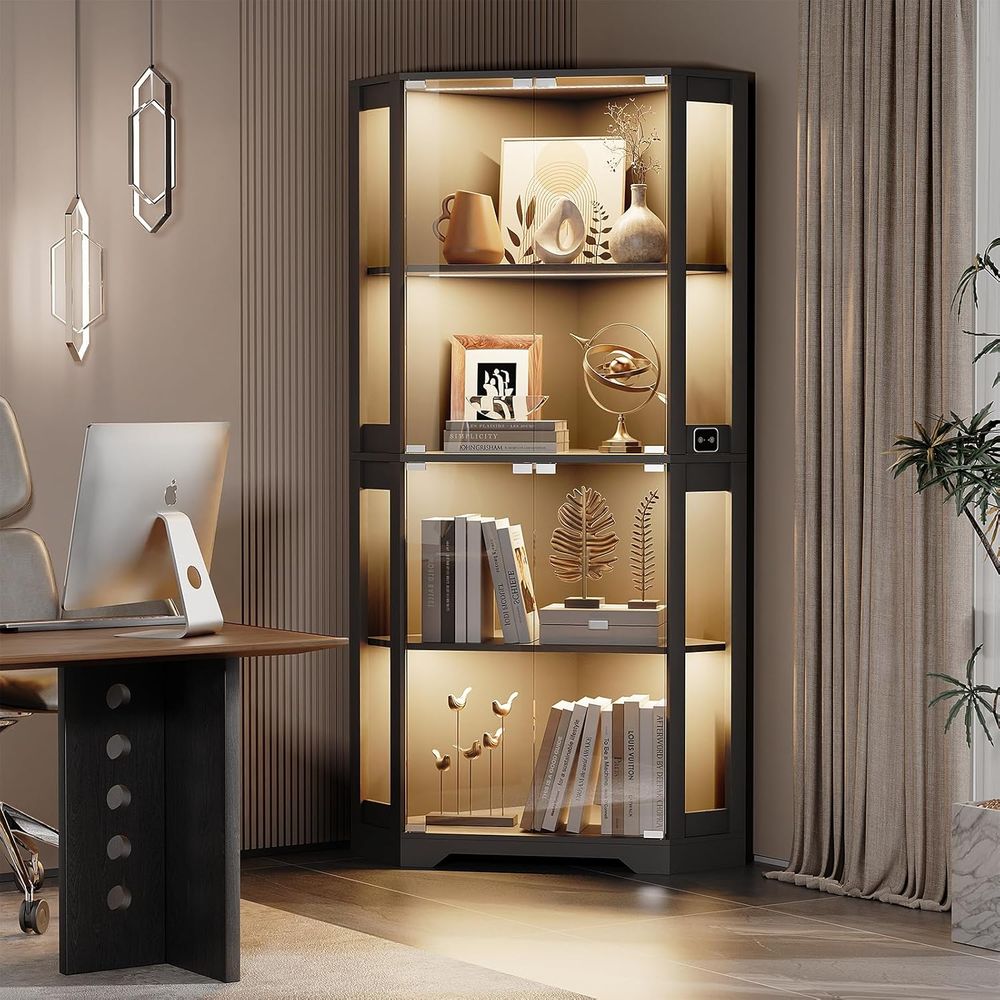 Vitrine en verre illuminée 65, - Glass Cabinet Display avis et prix