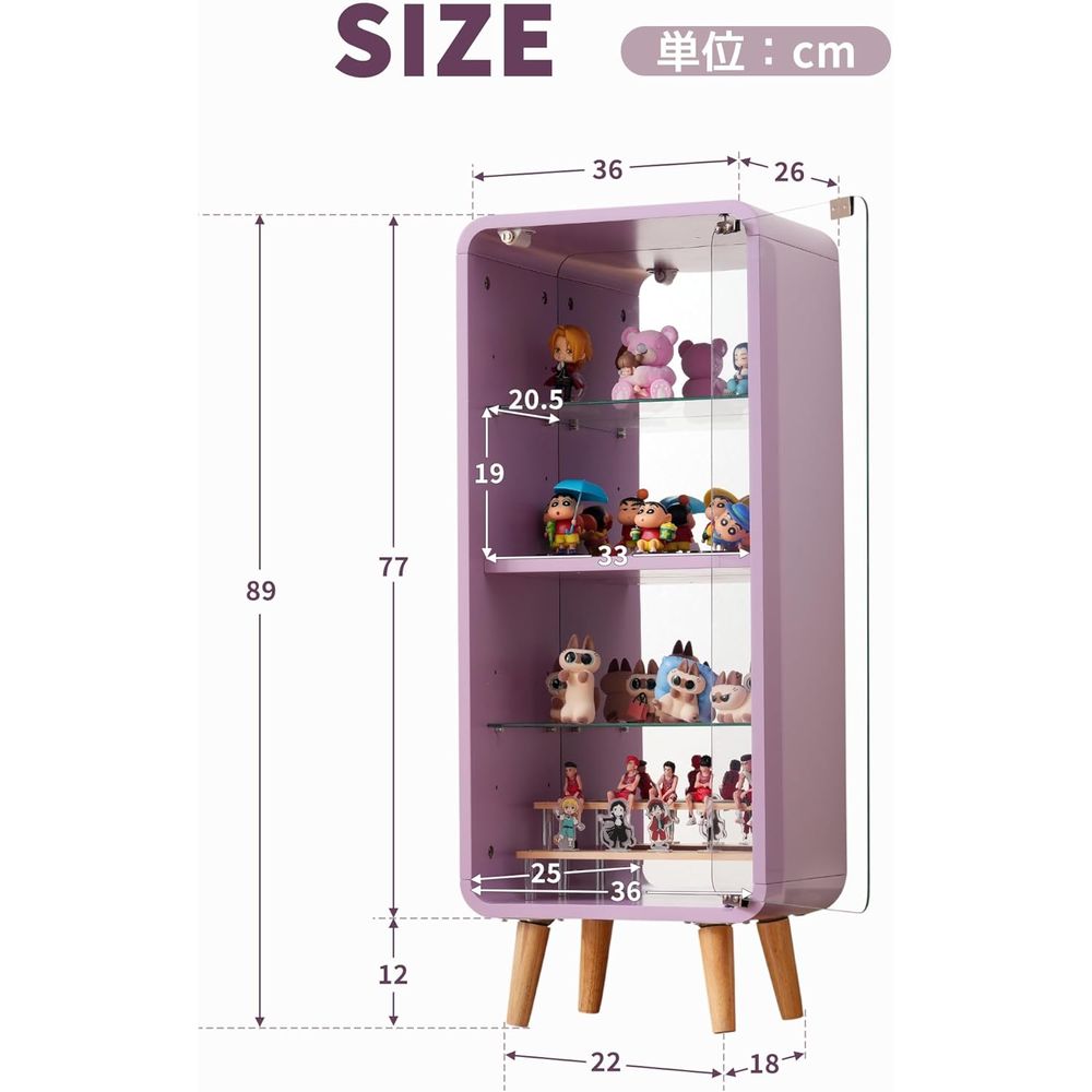 Vitrine en verre réglable à 4  - Glass Cabinet Display avis et prix