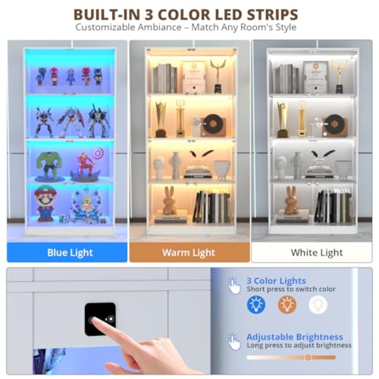 Vitrine de présentation de 65  - Glass Cabinet Display avis et prix