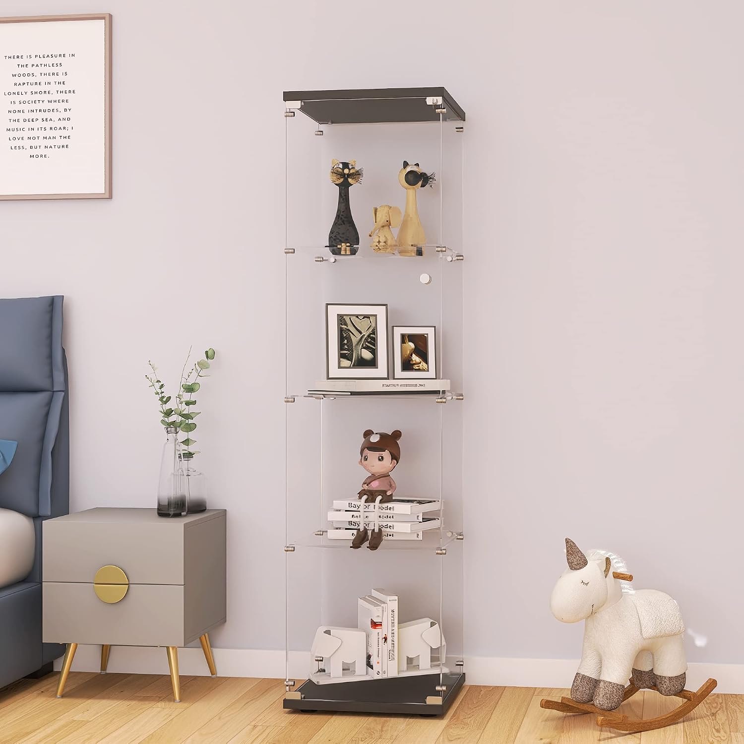 Vitrine en verre avec serrure, - Glass Cabinet Display avis et prix